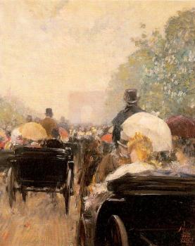 Childe Hassam : Carriage Parade